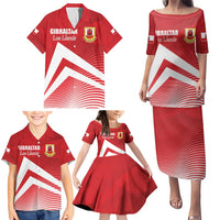 Custom Gibraltar We are Champions Family Matching Puletasi and Hawaiian Shirt Sporty Style