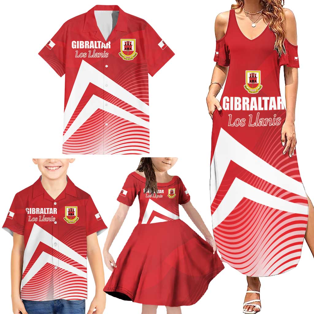 Custom Gibraltar We are Champions Family Matching Summer Maxi Dress and Hawaiian Shirt Sporty Style