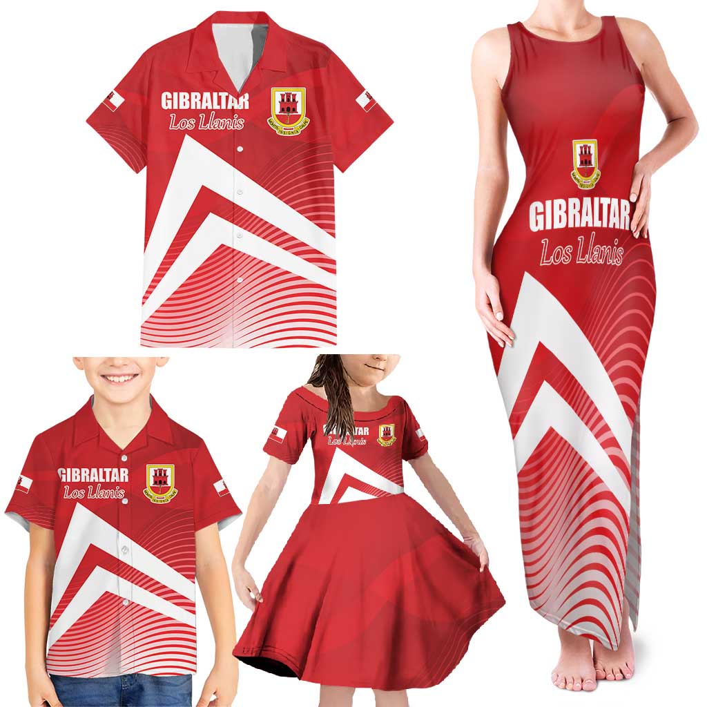 Custom Gibraltar We are Champions Family Matching Tank Maxi Dress and Hawaiian Shirt Sporty Style