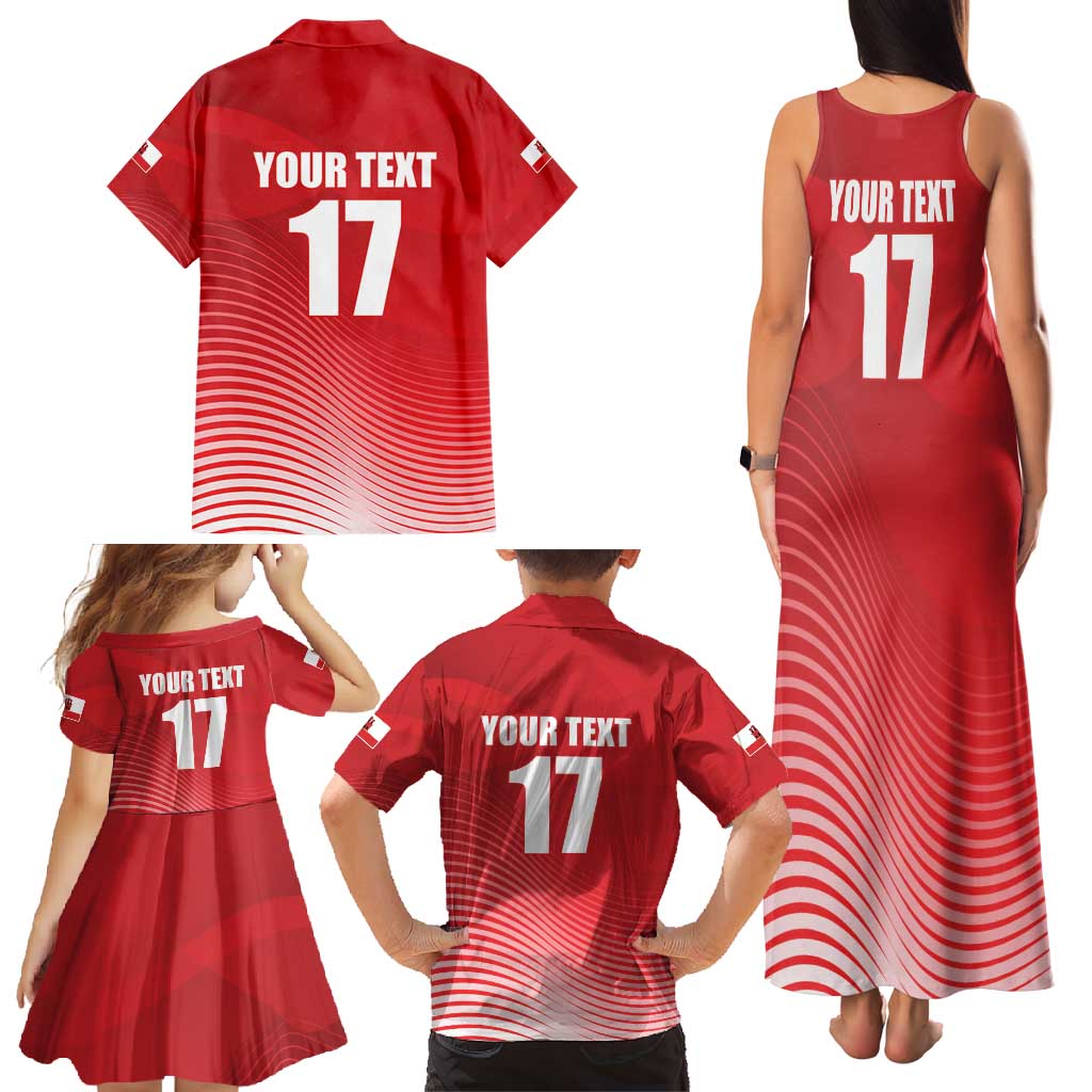 Custom Gibraltar We are Champions Family Matching Tank Maxi Dress and Hawaiian Shirt Sporty Style