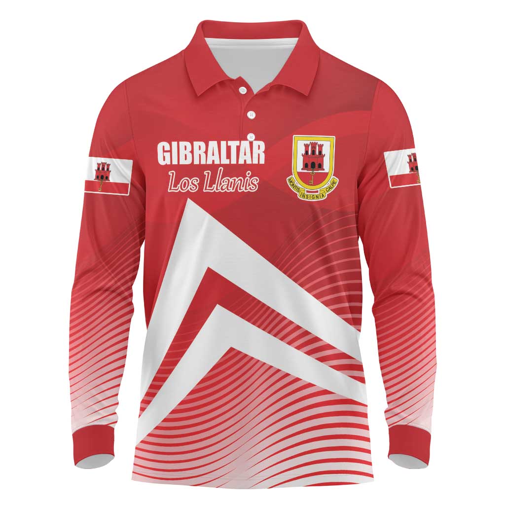 Custom Gibraltar We are Champions Long Sleeve Polo Shirt Sporty Style