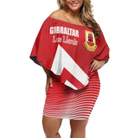 Custom Gibraltar We are Champions Off Shoulder Short Dress Sporty Style