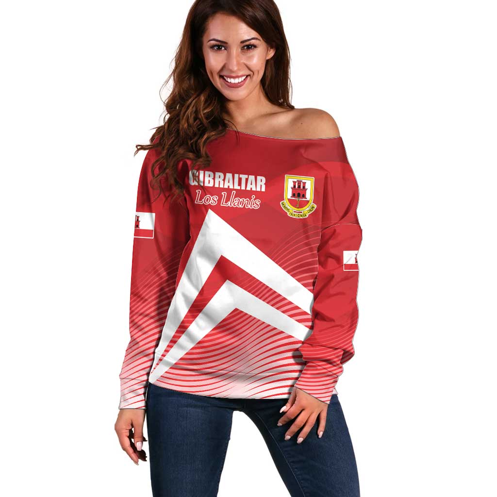 Custom Gibraltar We are Champions Off Shoulder Sweater Sporty Style