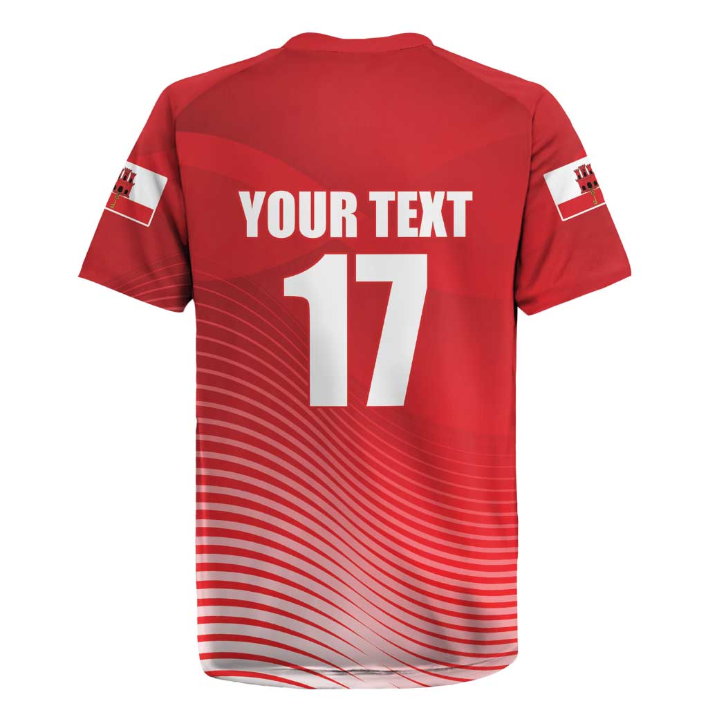 Custom Gibraltar We are Champions Rugby Jersey Sporty Style