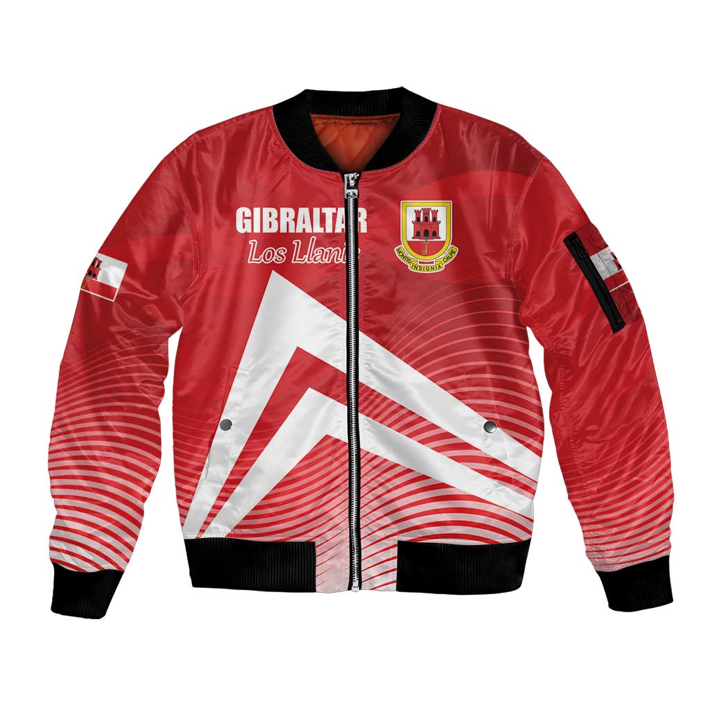 Custom Gibraltar We are Champions Sleeve Zip Bomber Jacket Sporty Style