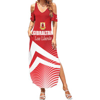Custom Gibraltar We are Champions Summer Maxi Dress Sporty Style
