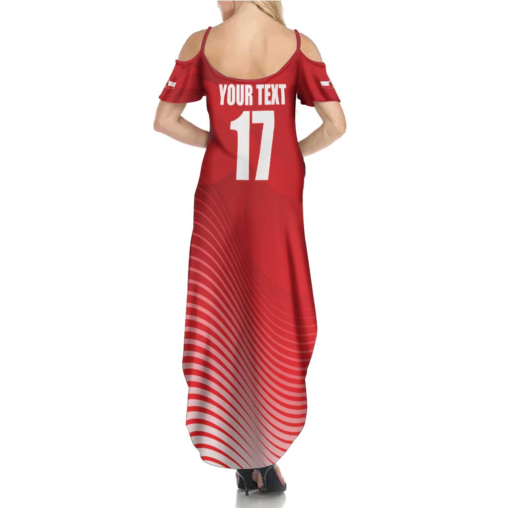 Custom Gibraltar We are Champions Summer Maxi Dress Sporty Style