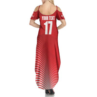 Custom Gibraltar We are Champions Summer Maxi Dress Sporty Style