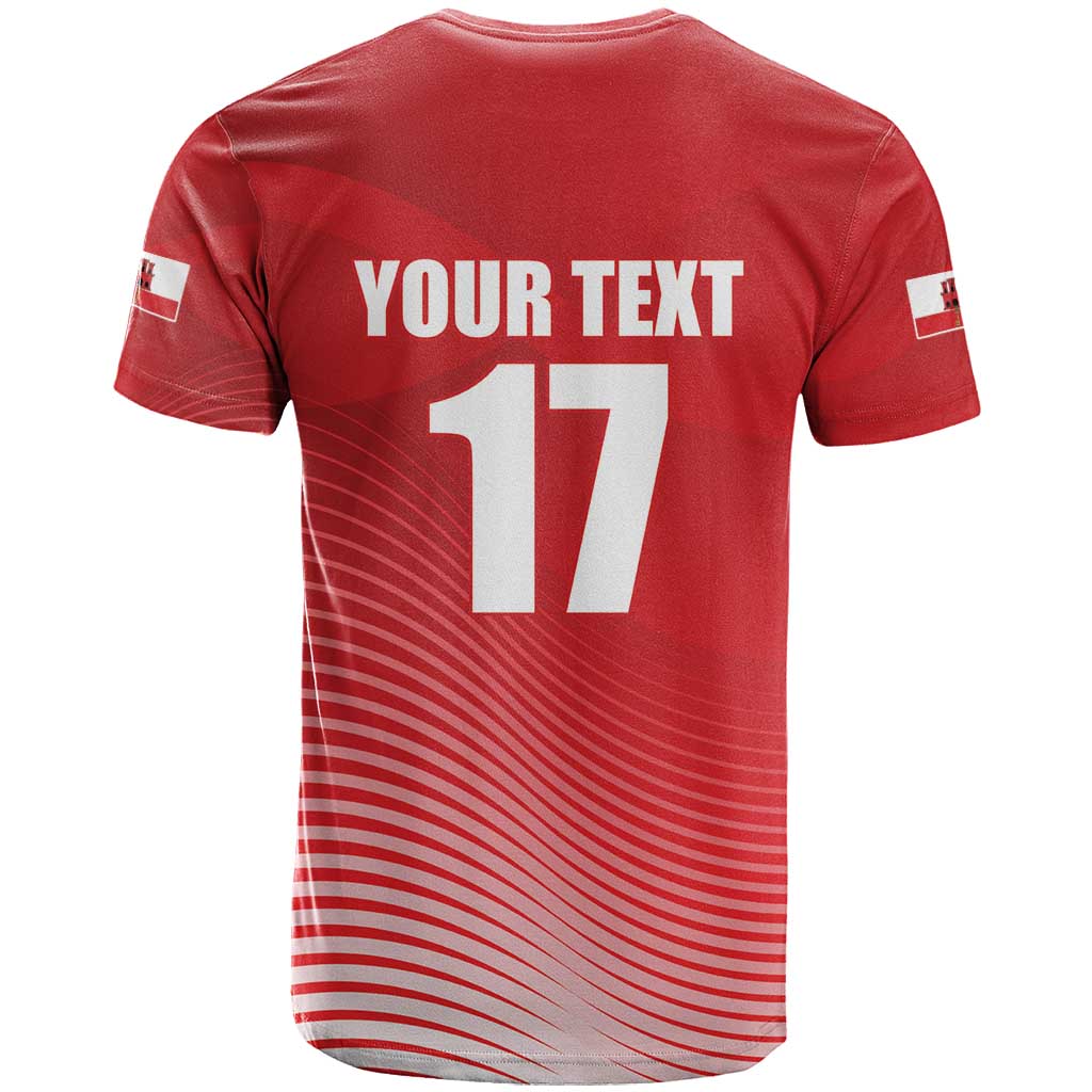 Custom Gibraltar We are Champions T Shirt Sporty Style