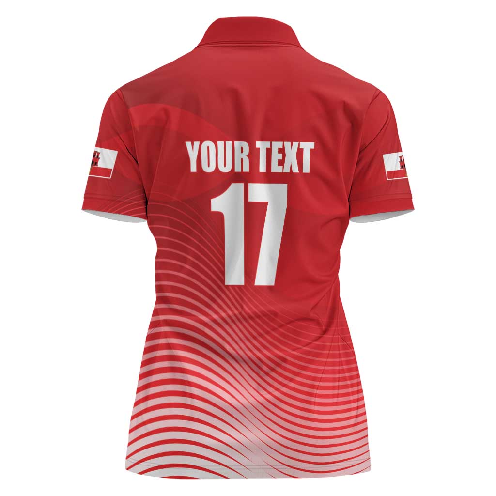 Custom Gibraltar We are Champions Women Polo Shirt Sporty Style