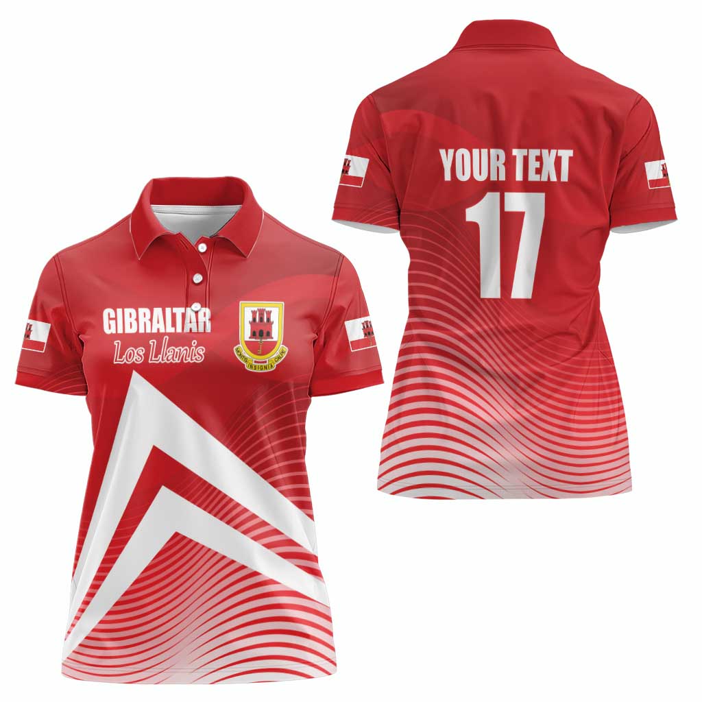 Custom Gibraltar We are Champions Women Polo Shirt Sporty Style