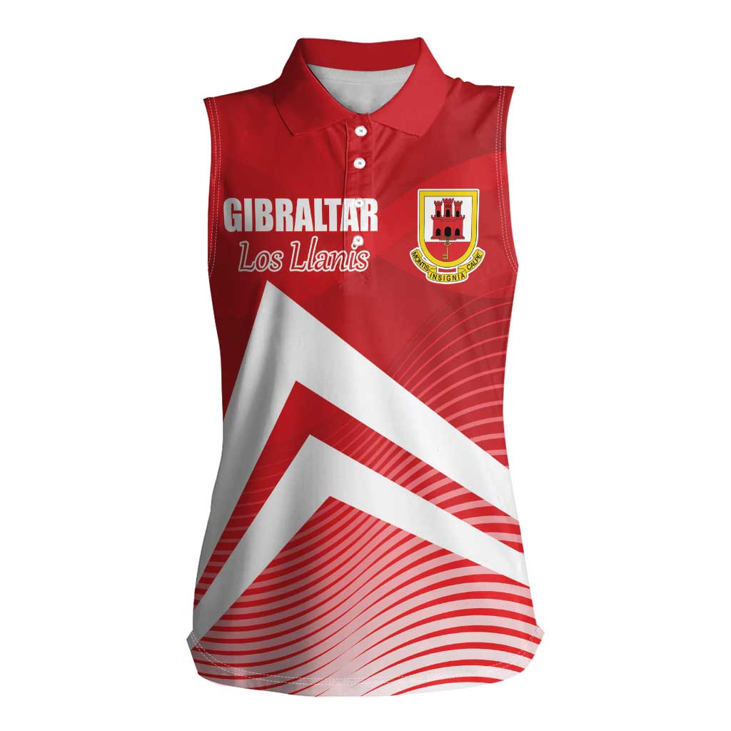 Custom Gibraltar We are Champions Women Sleeveless Polo Shirt Sporty Style