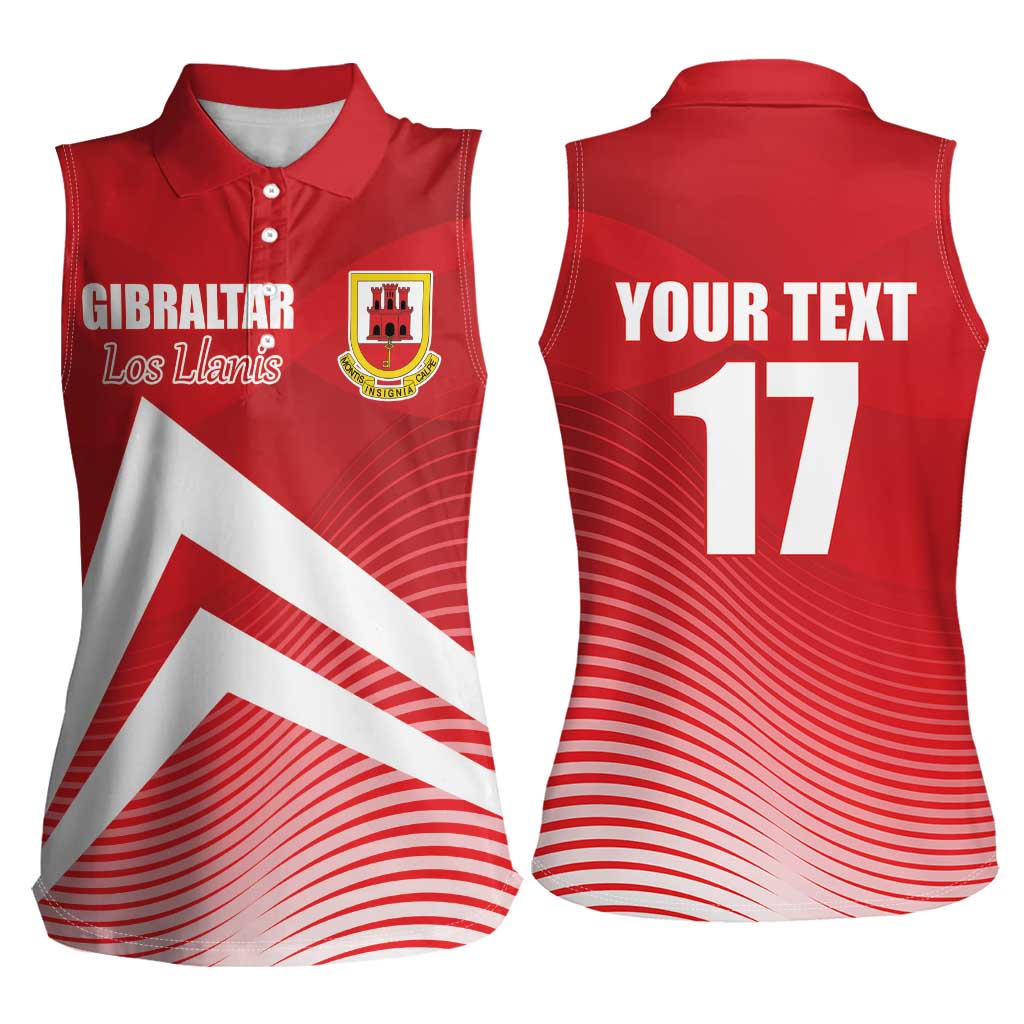 Custom Gibraltar We are Champions Women Sleeveless Polo Shirt Sporty Style