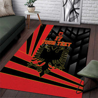 Custom Albania Football We are Champions Area Rug Sporty Style with The Double-headed eagle