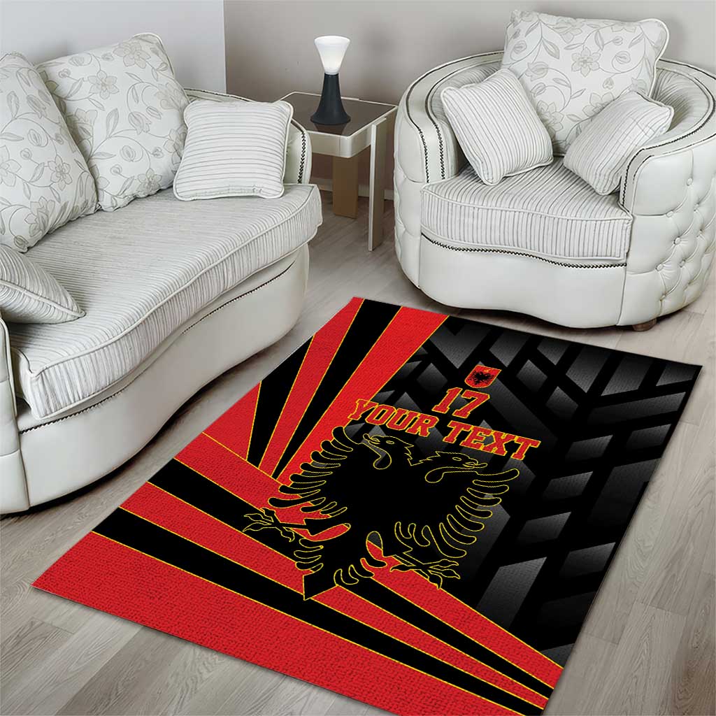 Custom Albania Football We are Champions Area Rug Sporty Style with The Double-headed eagle