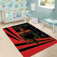 Custom Albania Football We are Champions Area Rug Sporty Style with The Double-headed eagle