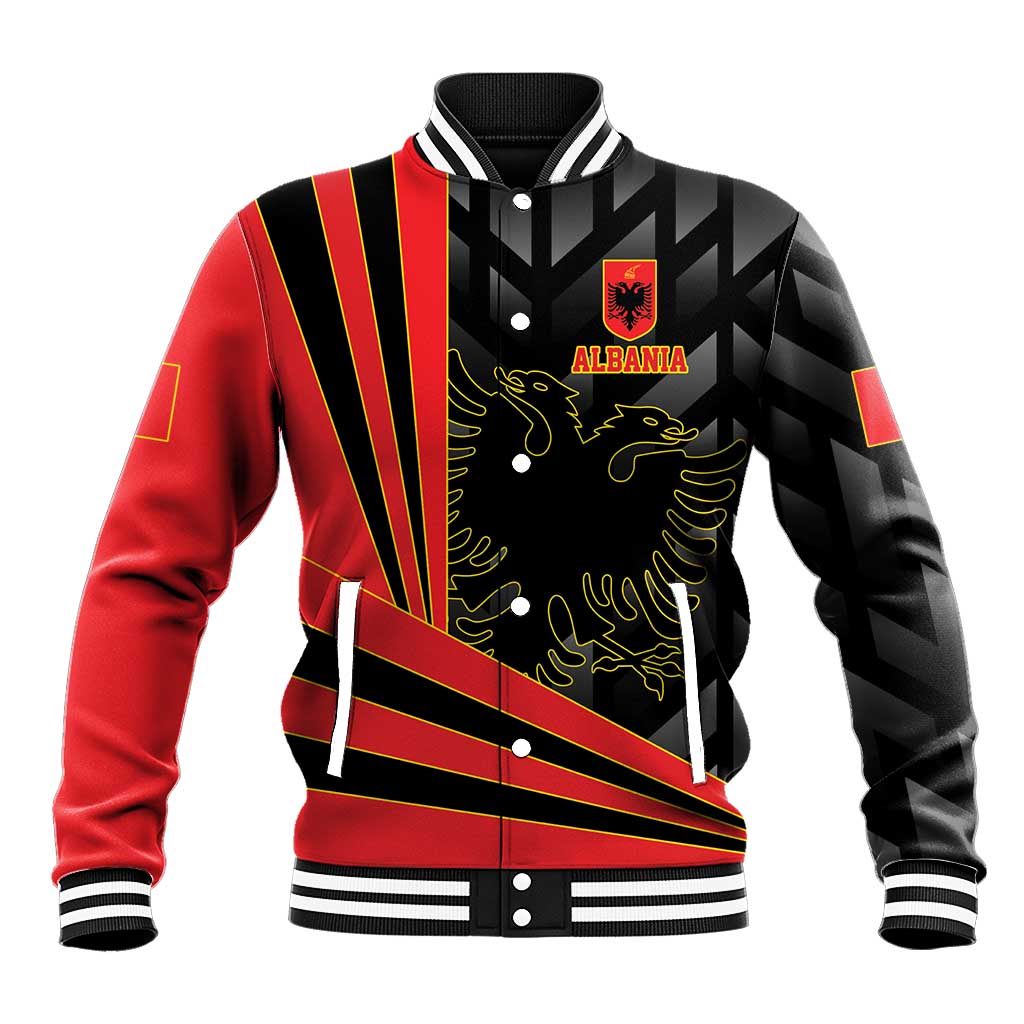 Custom Albania Football We are Champions Baseball Jacket Sporty Style with The Double-headed eagle