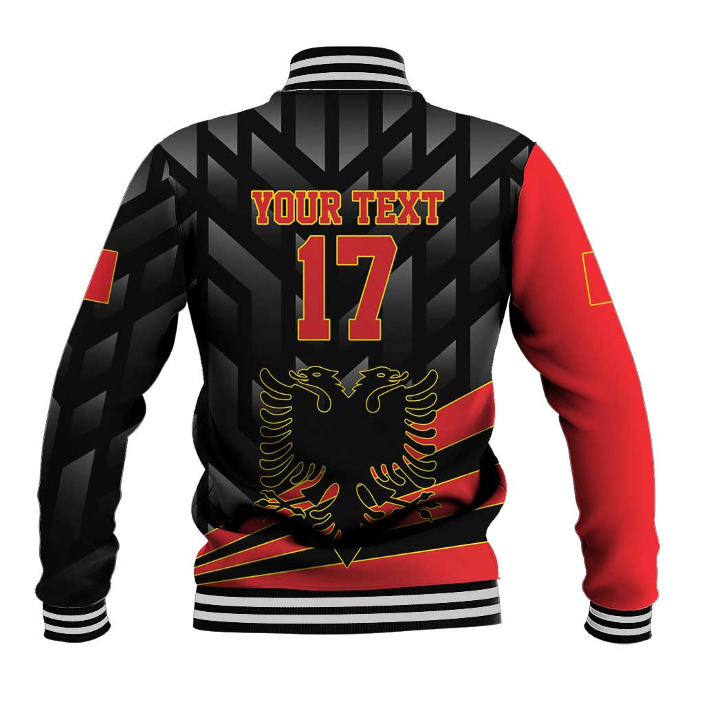 Custom Albania Football We are Champions Baseball Jacket Sporty Style with The Double-headed eagle