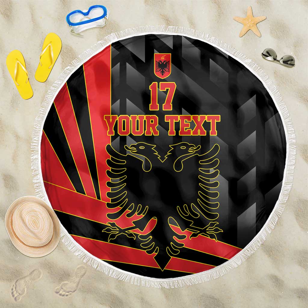 Custom Albania Football We are Champions Beach Blanket Sporty Style with The Double-headed eagle