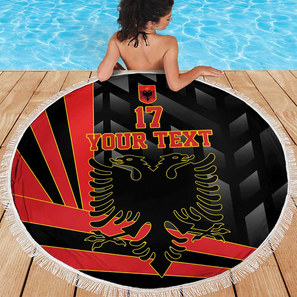 Custom Albania Football We are Champions Beach Blanket Sporty Style with The Double-headed eagle