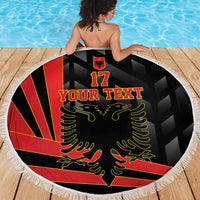 Custom Albania Football We are Champions Beach Blanket Sporty Style with The Double-headed eagle