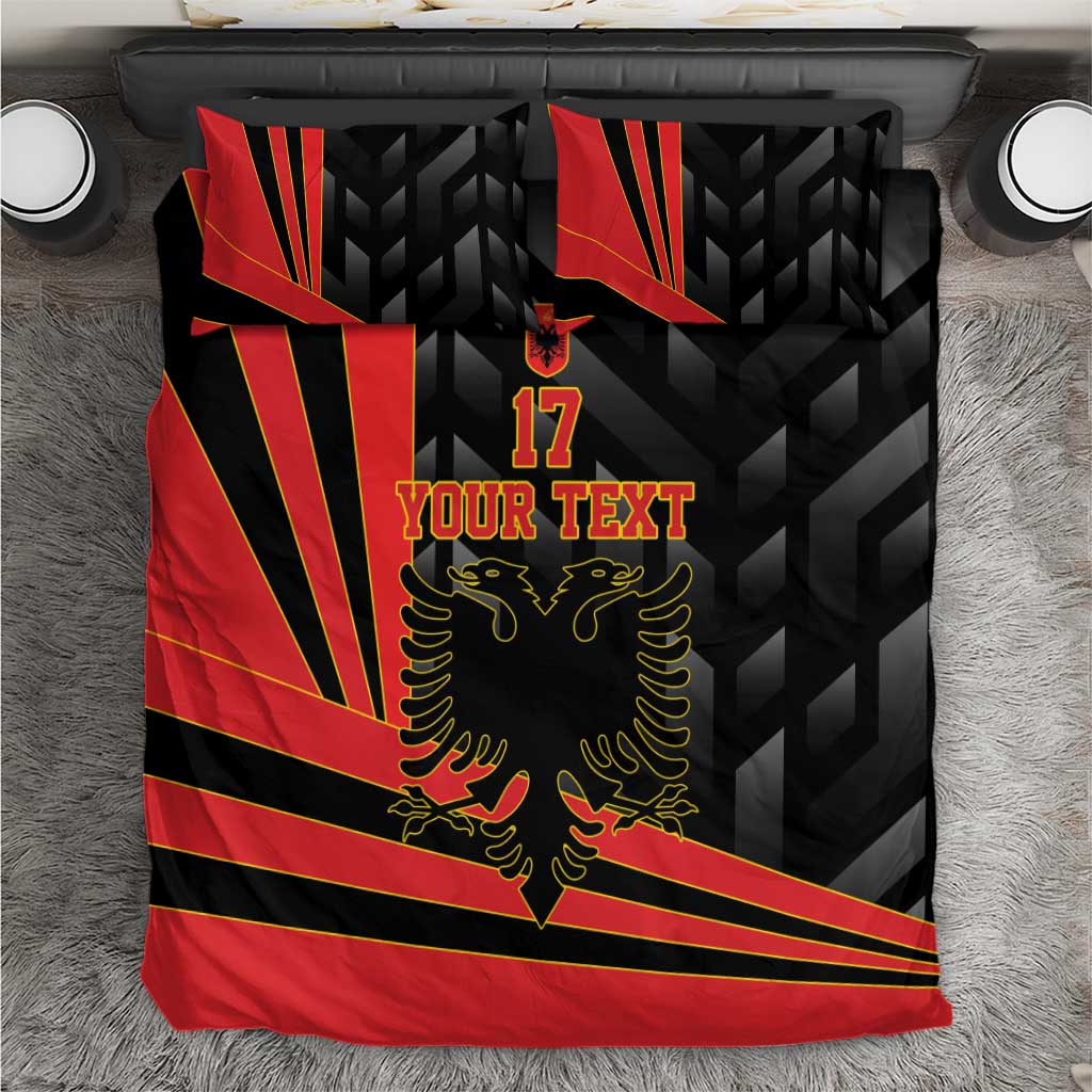 Custom Albania Football We are Champions Bedding Set Sporty Style with The Double-headed eagle