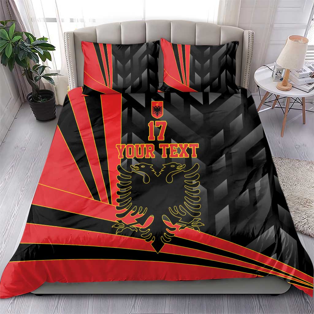 Custom Albania Football We are Champions Bedding Set Sporty Style with The Double-headed eagle