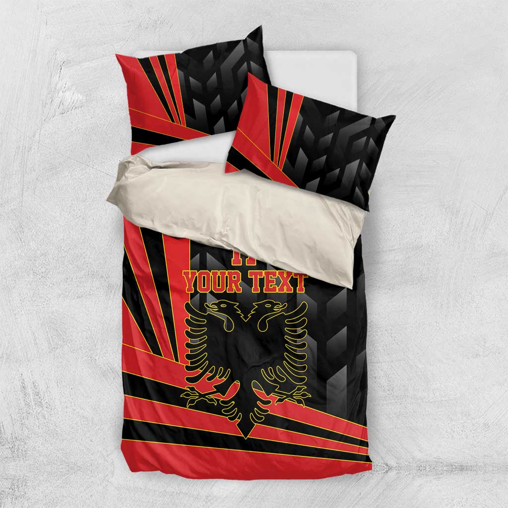 Custom Albania Football We are Champions Bedding Set Sporty Style with The Double-headed eagle