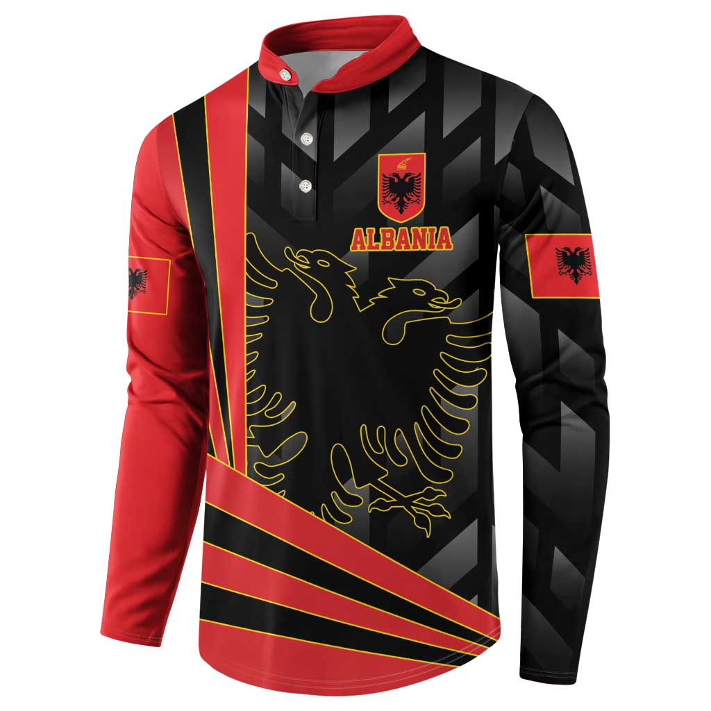 Custom Albania Football We are Champions Button Sweatshirt Sporty Style with The Double-headed eagle