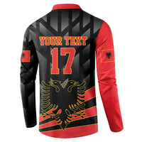 Custom Albania Football We are Champions Button Sweatshirt Sporty Style with The Double-headed eagle