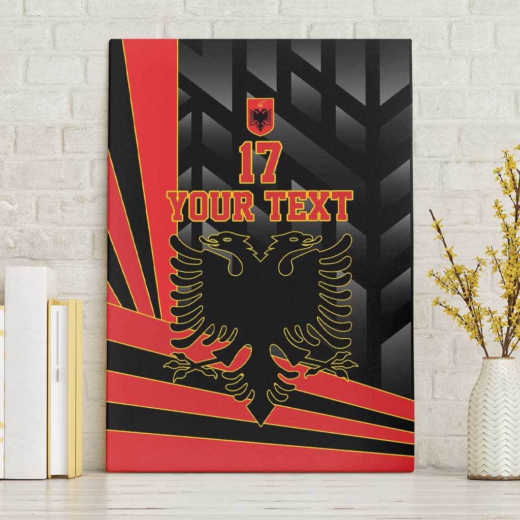 Custom Albania Football We are Champions Canvas Wall Art Sporty Style with The Double-headed eagle