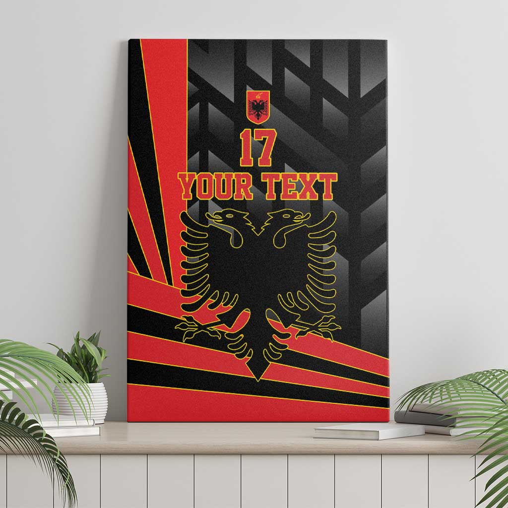 Custom Albania Football We are Champions Canvas Wall Art Sporty Style with The Double-headed eagle