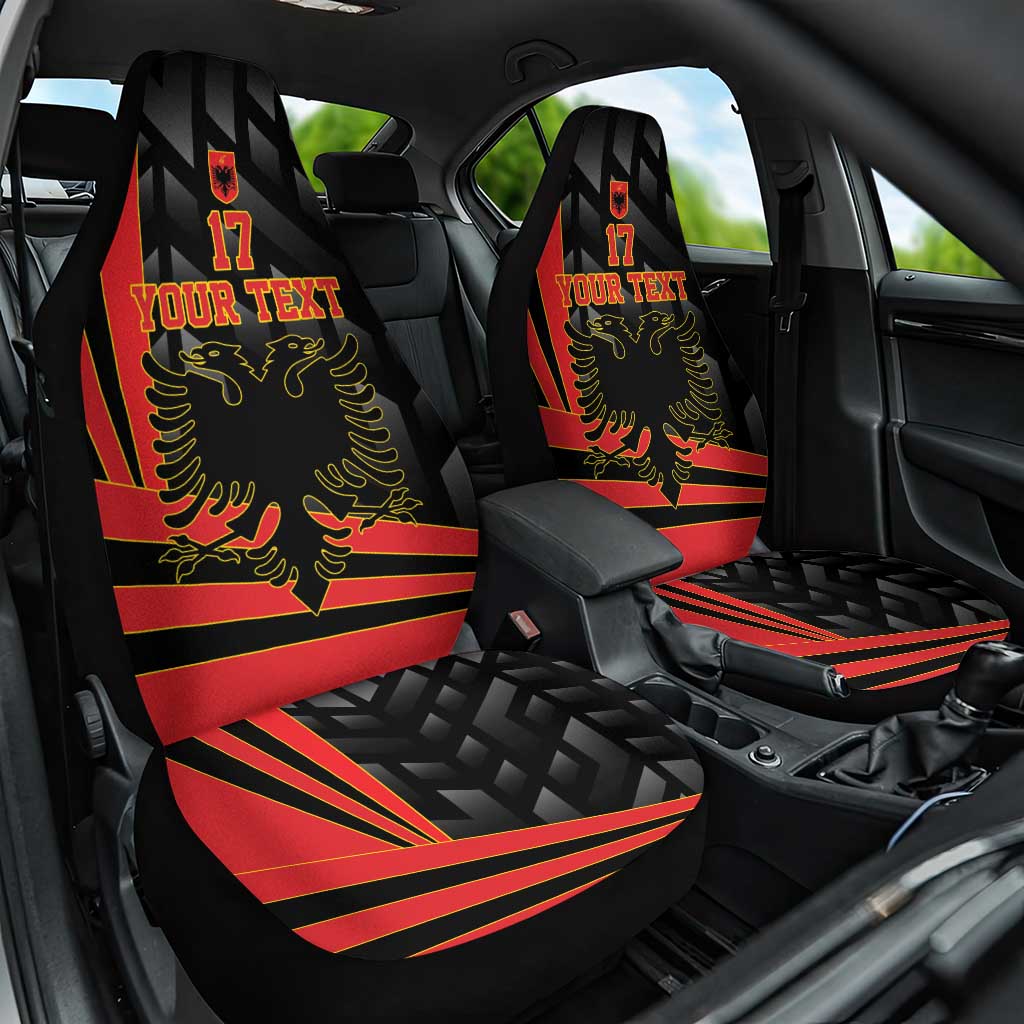 Custom Albania Football We are Champions Car Seat Cover Sporty Style with The Double-headed eagle