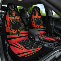 Custom Albania Football We are Champions Car Seat Cover Sporty Style with The Double-headed eagle