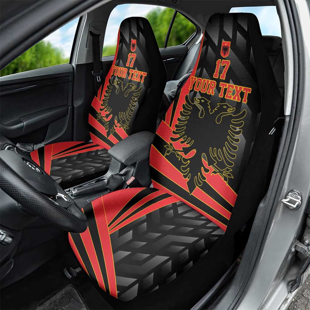 Custom Albania Football We are Champions Car Seat Cover Sporty Style with The Double-headed eagle