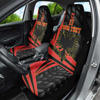 Custom Albania Football We are Champions Car Seat Cover Sporty Style with The Double-headed eagle