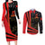Custom Albania Football We are Champions Couples Matching Long Sleeve Bodycon Dress and Long Sleeve Button Shirt Sporty Style with The Double-headed eagle