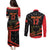 Custom Albania Football We are Champions Couples Matching Puletasi and Long Sleeve Button Shirt Sporty Style with The Double-headed eagle