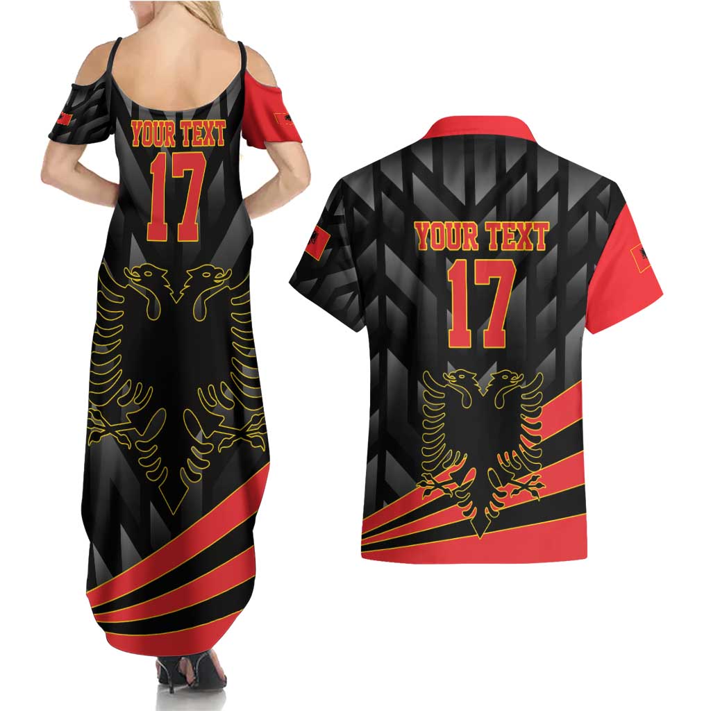 Custom Albania Football We are Champions Couples Matching Summer Maxi Dress and Hawaiian Shirt Sporty Style with The Double-headed eagle
