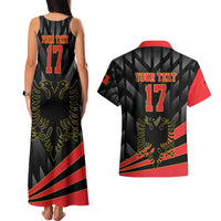 Custom Albania Football We are Champions Couples Matching Tank Maxi Dress and Hawaiian Shirt Sporty Style with The Double-headed eagle