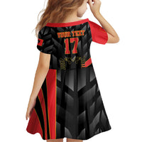 Custom Albania Football We are Champions Family Matching Long Sleeve Bodycon Dress and Hawaiian Shirt Sporty Style with The Double-headed eagle