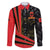 Custom Albania Football We are Champions Family Matching Off The Shoulder Long Sleeve Dress and Hawaiian Shirt Sporty Style with The Double-headed eagle