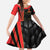 Custom Albania Football We are Champions Family Matching Short Sleeve Bodycon Dress and Hawaiian Shirt Sporty Style with The Double-headed eagle