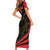 Custom Albania Football We are Champions Family Matching Short Sleeve Bodycon Dress and Hawaiian Shirt Sporty Style with The Double-headed eagle