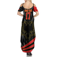 Custom Albania Football We are Champions Family Matching Summer Maxi Dress and Hawaiian Shirt Sporty Style with The Double-headed eagle