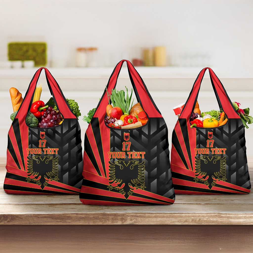 Custom Albania Football We are Champions Grocery Bag Sporty Style with The Double-headed eagle