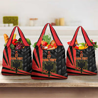 Custom Albania Football We are Champions Grocery Bag Sporty Style with The Double-headed eagle