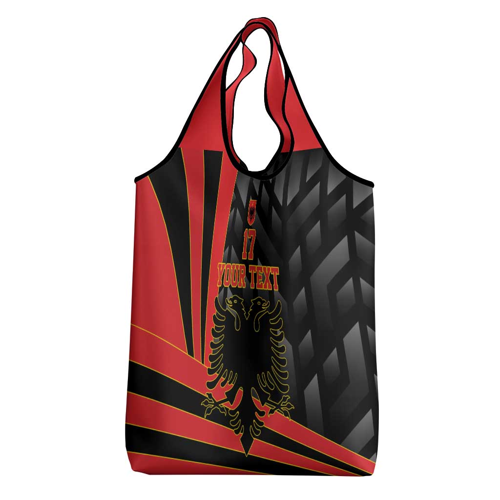 Custom Albania Football We are Champions Grocery Bag Sporty Style with The Double-headed eagle