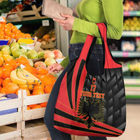 Custom Albania Football We are Champions Grocery Bag Sporty Style with The Double-headed eagle