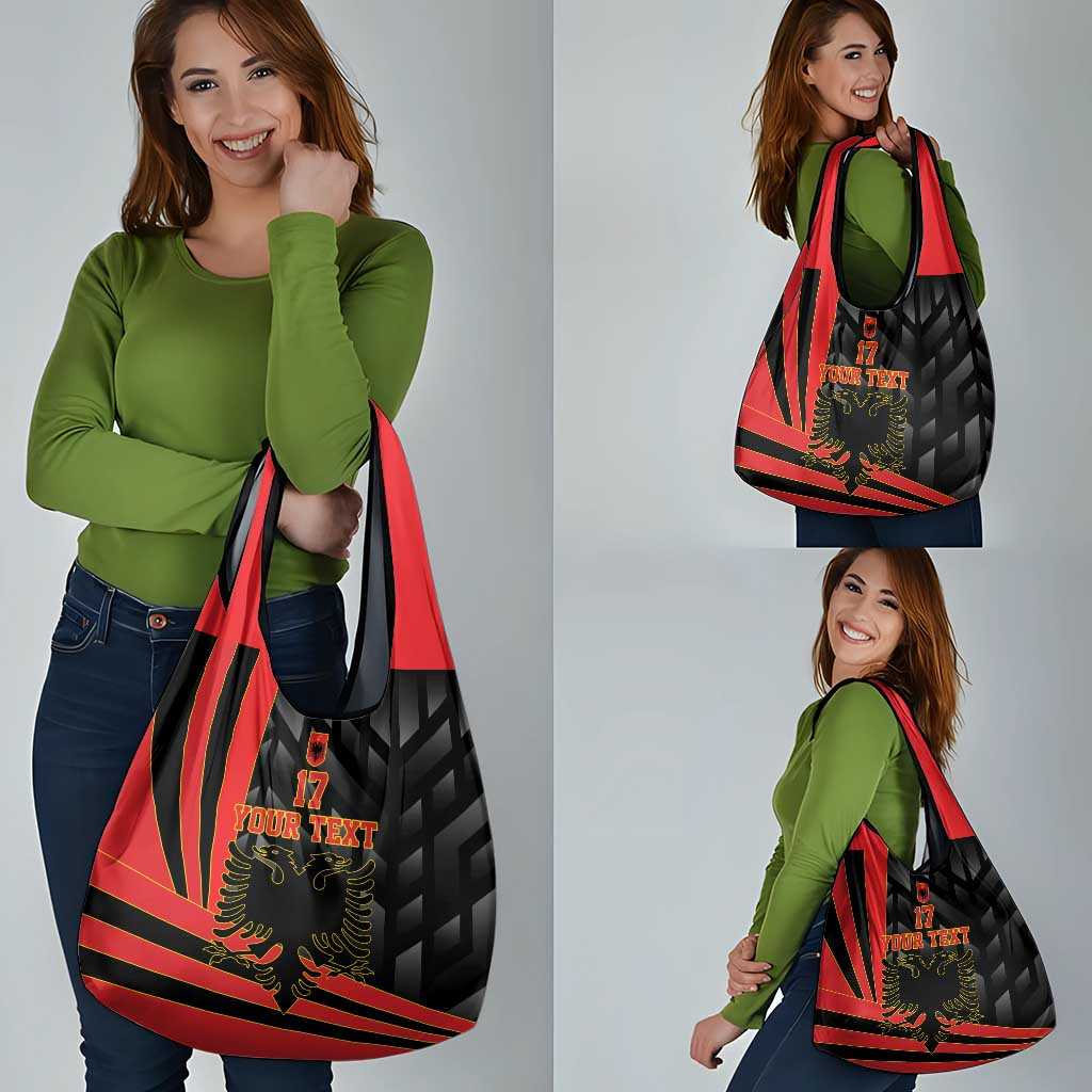 Custom Albania Football We are Champions Grocery Bag Sporty Style with The Double-headed eagle